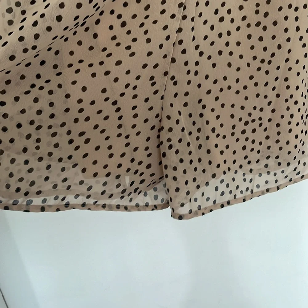 Japna Tan Colored Polka Dot Dress Romper size M Spring Summer - Picture 6 of 7